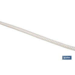 ROLLO GRANDE CORDÓN POLIÉSTER REFORZADO 5 MM 200 M BLANCO