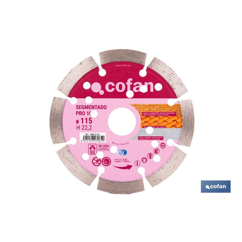 DISCO UNIVERSAL SEGMENTADO PRO 10 - 115 MM