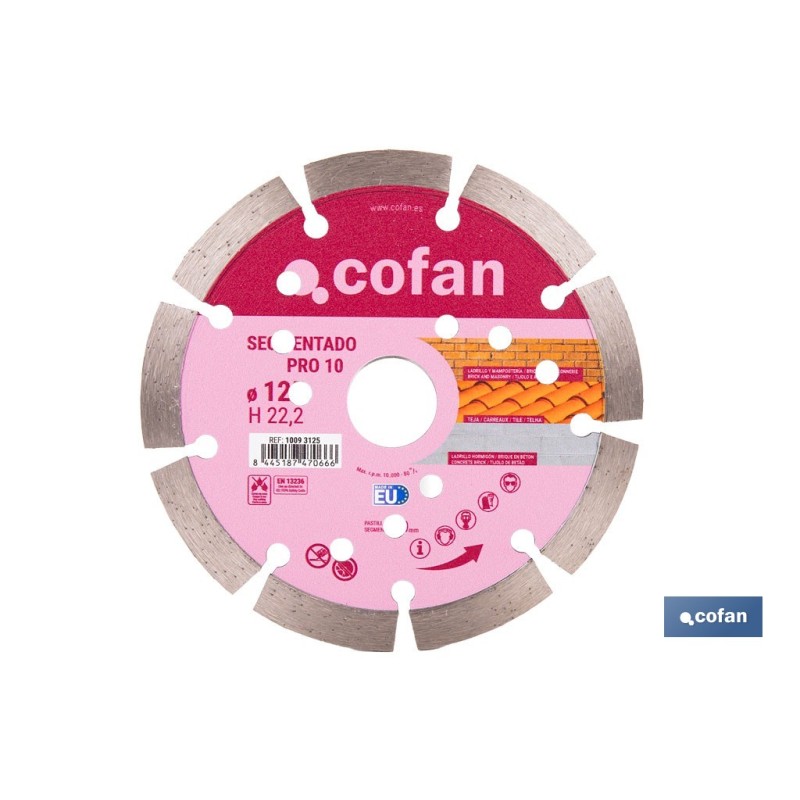 DISCO UNIVERSAL SEGMENTADO PRO 10 - 125 MM