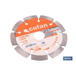 DISCO DIAMANTE MODELO CANTERO 115MM.