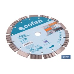 DISCO LASER ALTO RENDIMIENTO MATERIAL DE CONSTRUCCION 230MM H15