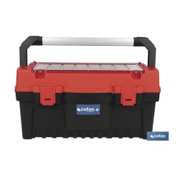 CAJA DE HERRAMIENTAS CON ORGANIZADOR Y REFUERZOS ABS 595 X 288 X 308 MM