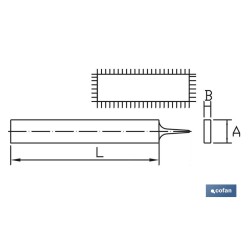 LIMA PLANA PARALELA 150mm ENTREFINA