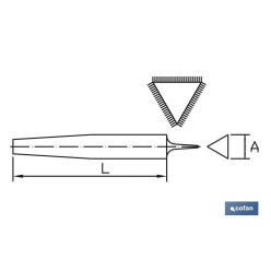 LIMA TRIANGULAR DELGADA 100mm EXTRAFINA