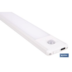 APLIQUE LED RECARGABLE CON SENSOR 3,7 V 2,2 AH 180 LM 3CCT 400 X 40 MM