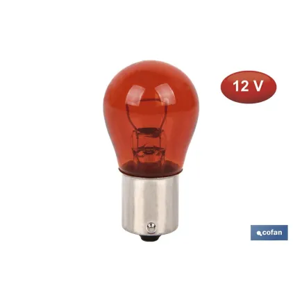 LÁMPARA COFAN P21W 12V (BA15s) ÁMBAR