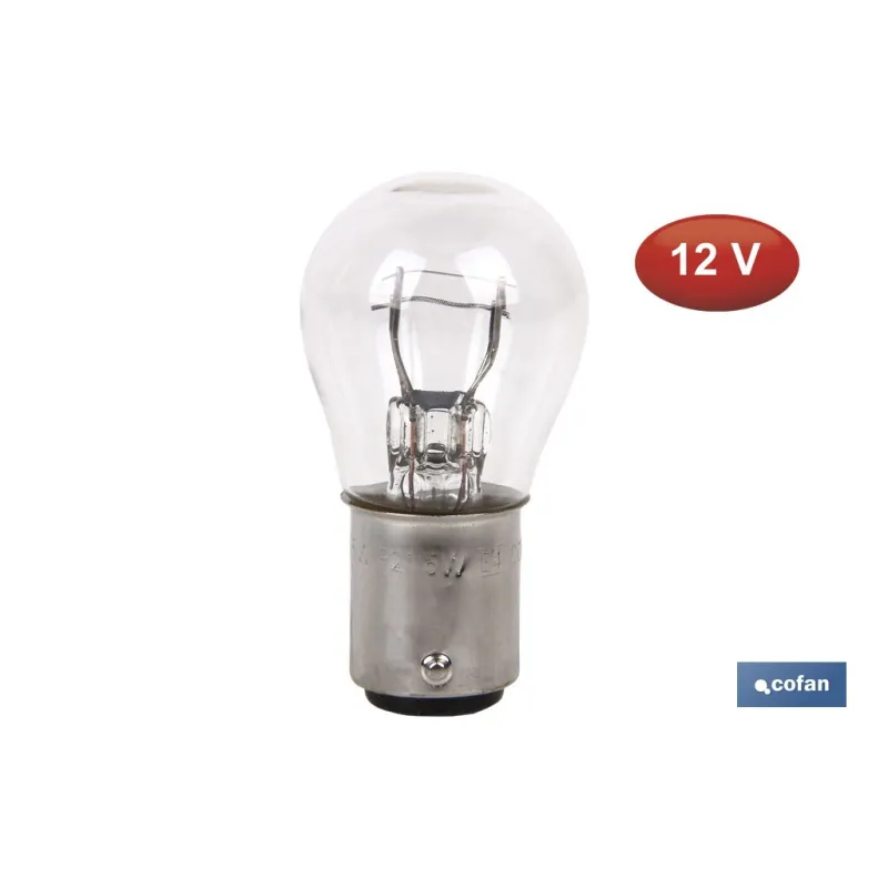 LÁMPARA COFAN 2 POLOS P21/5W (BAY15d) 12V