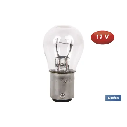 LÁMPARA COFAN 2 POLOS P21/5W (BAY15d) 12V
