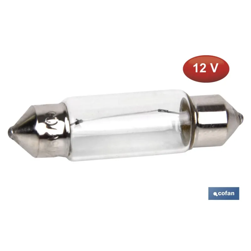 LÁMPARA PLAFONIER C10W (11X38mm) 12V venta unitaria