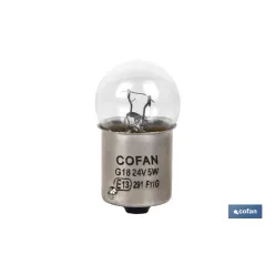 LÁMPARA COFAN PILOTO R5W (BA15s) 24V