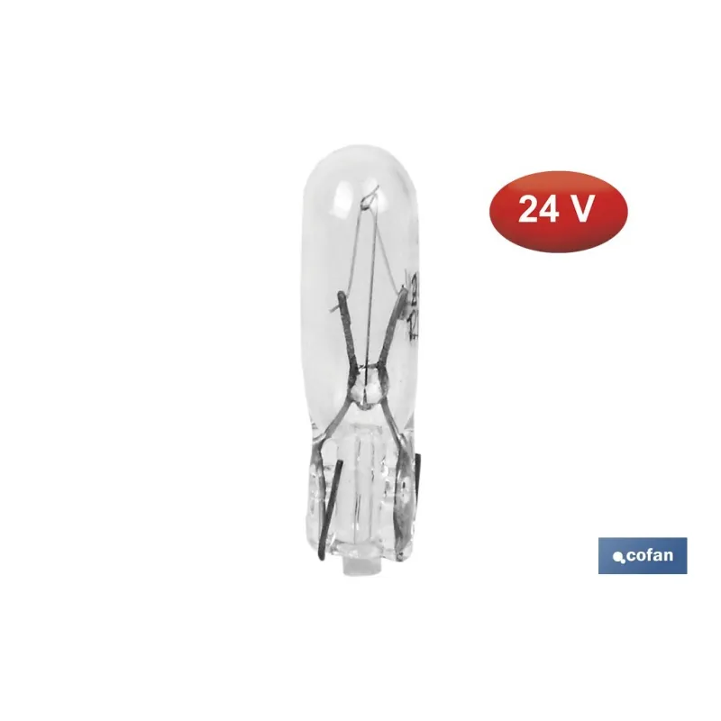 LÁMPARA S/CASQUILLO W1,2-T5 (W2X4, 6d) 24V venta unitaria