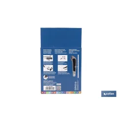 EXPOSITOR DE CÚTER DE ALUMINIO 18 MM 12 UDS.