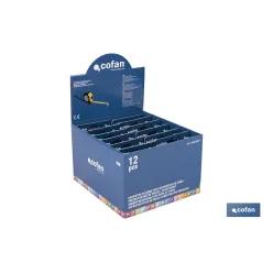 EXPOSITOR DE FLEXÓMETROS CON PROTECCIÓN DE GOMA 16 MM X 3 M 12 UDS.