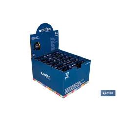 EXPOSITOR DE FLEXÓMETROS CON PROTECCIÓN DE GOMA 19 MM X 3 M 12 UDS.