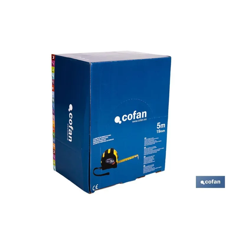 EXPOSITOR DE FLEXÓMETROS CON PROTECCIÓN DE GOMA 19 MM X 5 M 12 UDS.