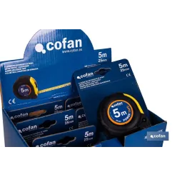 EXPOSITOR DE FLEXÓMETROS CON PROTECCIÓN DE GOMA 25 MM X 5 M 6 UDS.