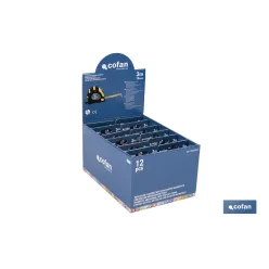 EXPOSITOR DE FLEXÓMETROS MAGNÉTICOS 16 MM X 3 M 12 UDS.