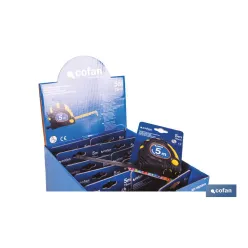 EXPOSITOR DE FLEXÓMETROS MAGNÉTICOS 19 MM X 5 M 12 UDS.