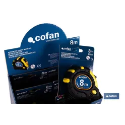 EXPOSITOR DE FLEXÓMETROS MAGNÉTICOS 25 MM X 8 M 6 UDS.