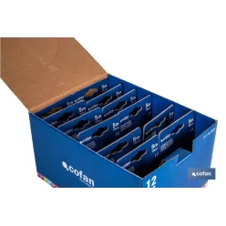 EXPOSITOR FLEXÓMETRO ESTÁNDAR 19 MM X 5 M 12 UDS.