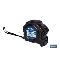 EXPOSITOR FLEXÓMETRO HOJA NEGRA DOBLE CARA 25 MM X 8 M 6 UDS.