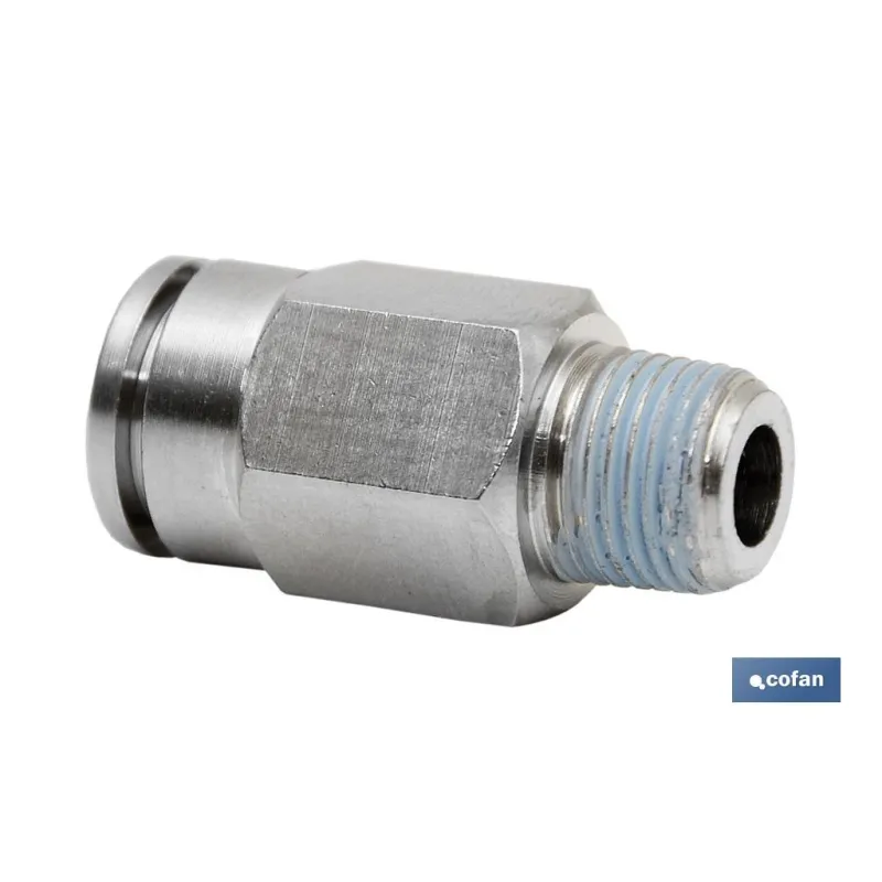 CONEXION RECTA TUBO 4mm. MACHO 1/8 Venta unitaria