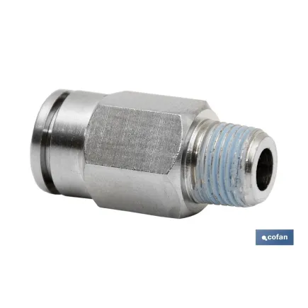 CONEXION RECTA TUBO 6mm. MACHO 1/8 Venta unitaria