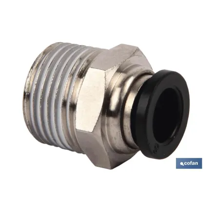 RACOR ROSCADO RECTO T-4, R-5mm Venta unitaria