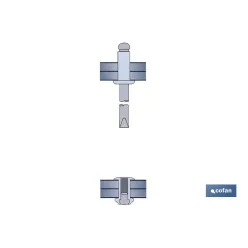 BLÍSTER DE 17 UDS. REMACHE DE ALUMINIO 4X16 VENTA UNITARIA