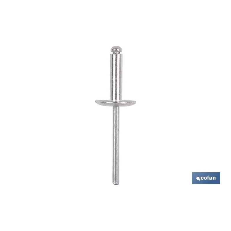 REMACHE ALUMINIO ALA ANCHA D-16  4,8 X 16 MM