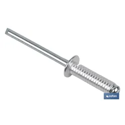 REMACHE ALUMINIO RANURADO 4 X 16 MM