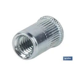 TUERCAS REMACHABLES RANURADAS CABEZA REDUCIDA ACERO M6