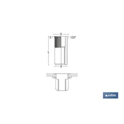 TUERCAS REMACHABLES RANURADAS CABEZA REDUCIDA ACERO M8