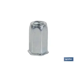 TUERCAS REMACHABLES HEXAGONAL CABEZA REDUCIDA ACERO M6