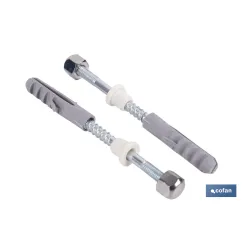 SET 2 PCS PARA SANITARIO WC 5 X 80 ZINCADO