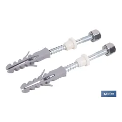 SET 2 PCS PARA SANITARIO WC 5 X 80 ZINCADO