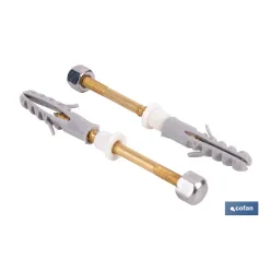 SET 2 PCS PARA SANITARIO WC 5 X 80 LATÓN