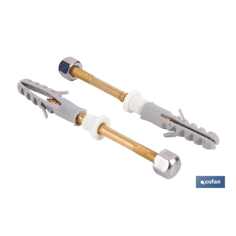 SET 2 PCS PARA SANITARIO WC 5 X 80 LATÓN