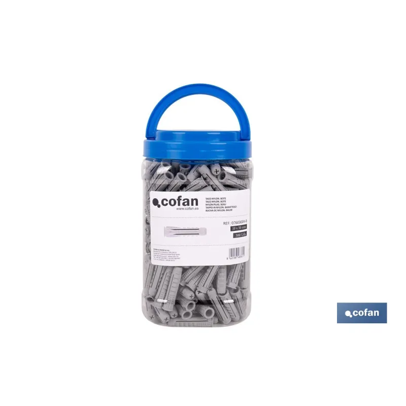 TACO NYLON PA-6 M-10X50 BOTE DE 300 UDS.
