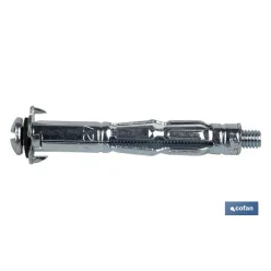 ANCLAJE METÁLICO PARA MATERIALES HUECOS MÁX. 22 MM TORNILLO M4 X 41 MM Ø8 MM Venta unitaria