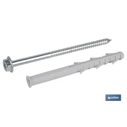 TACO LARGO DE GOLPE CON TORNILLO HEXAGONAL Ø10 X 100 MM