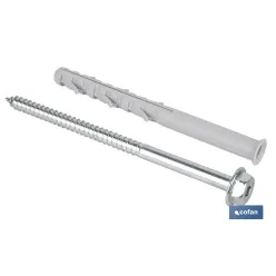 TACO LARGO DE GOLPE CON TORNILLO HEXAGONAL Ø10 X 120 MM