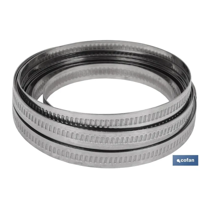 ABRAZADERA CONTINUA INOX PARA CORTAR EN 30 MTS (9 MM)