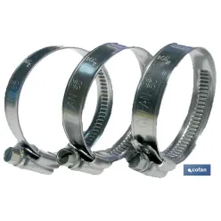 ABRAZADERA INOX A-2 BANDA 9mm  8-12 Venta unitaria