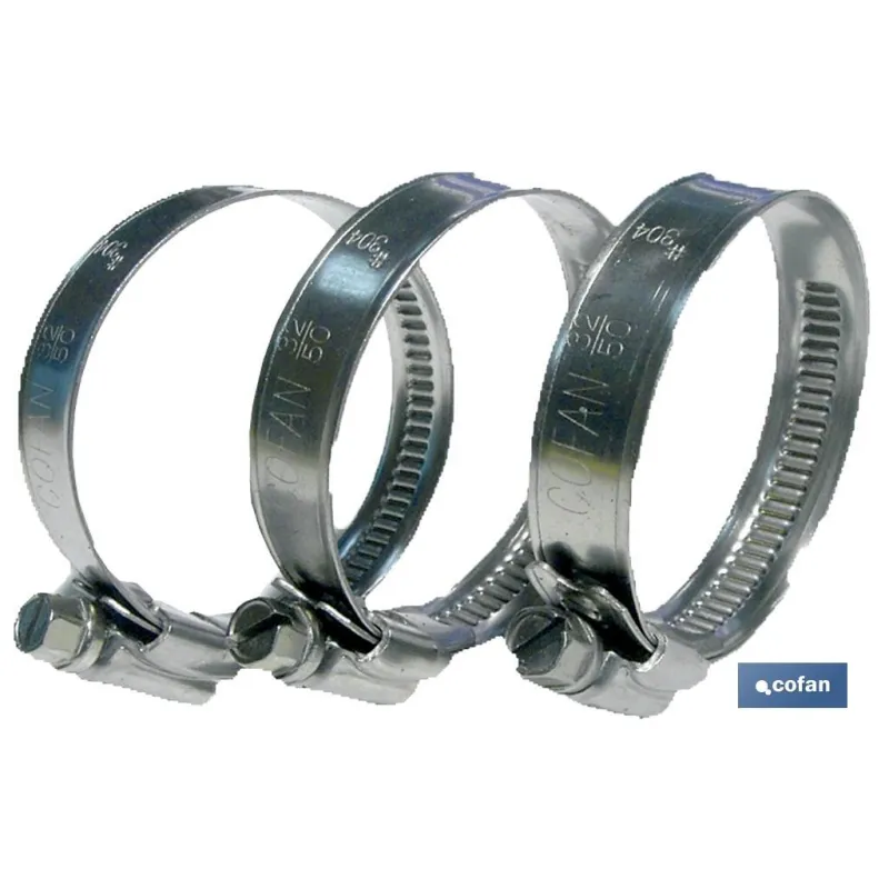 ABRAZADERA INOX A-2 BANDA 9mm  16-25 Venta unitaria