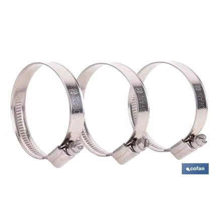 ABRAZADERA INOX A-2 BANDA 12mm 30-45 Venta unitaria