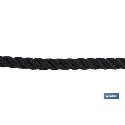 CARRETE CABO DE AMARRE 8 MM 200 M NEGRO