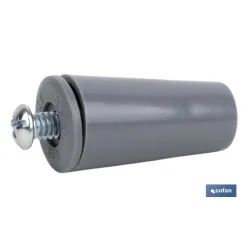 TOPE PERSIANA 40 MM GRIS CON TORNILLO M-6 VENTA UNITARIA