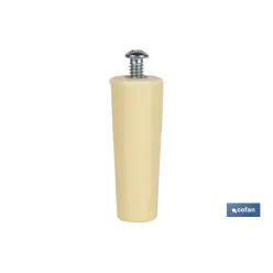 TOPE PERSIANA 60 MM MARFIL CON TORNILLO M-6 VENTA UNITARIA