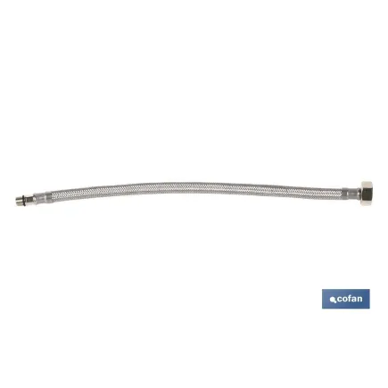 CONEXIÓN FLEXIBLE INOX M10x1 - H1/2 35 CM.